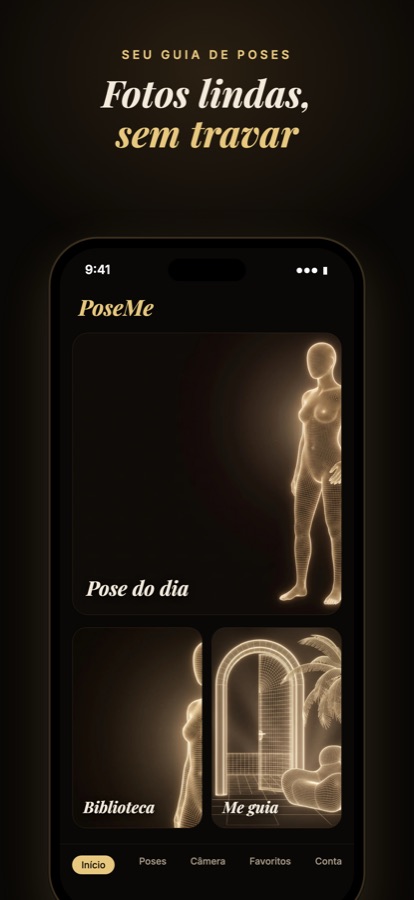 Tela inicial do PoseMe